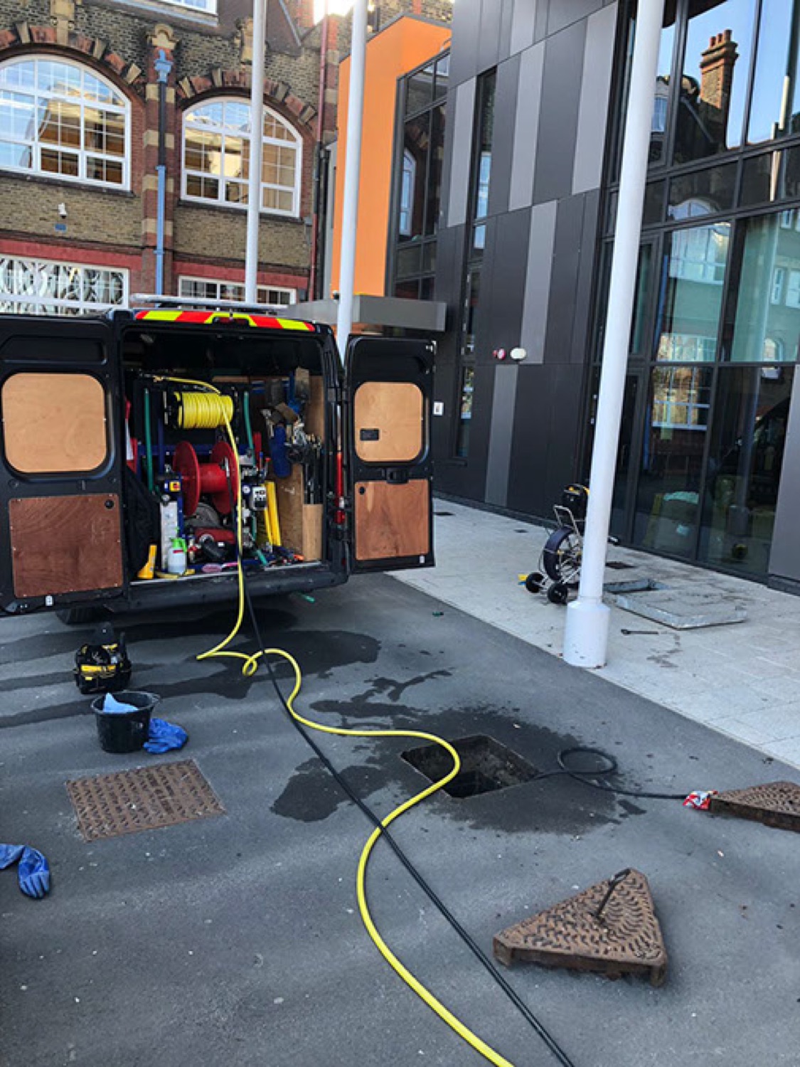 Group A1 Drainage & Maintenance jetting unit on a commercial site